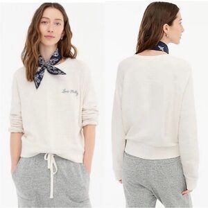 J Crew Love-Forty Vintage 100% Cotton Pullover Sweatshirt M Crewneck Tennis